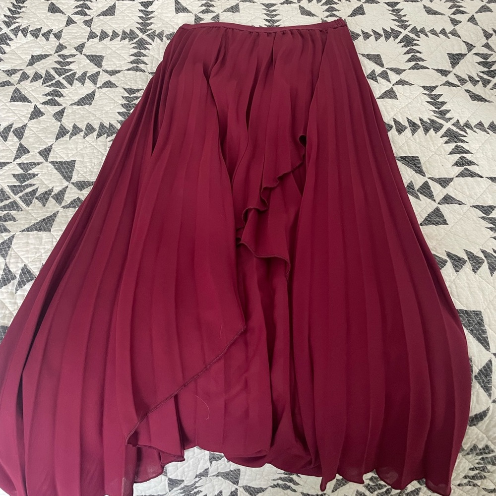 High low skirt - maroon